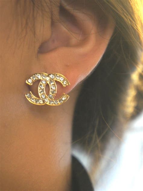 chanel clip on earrings etsy|Chanel inspired clip on earrings.